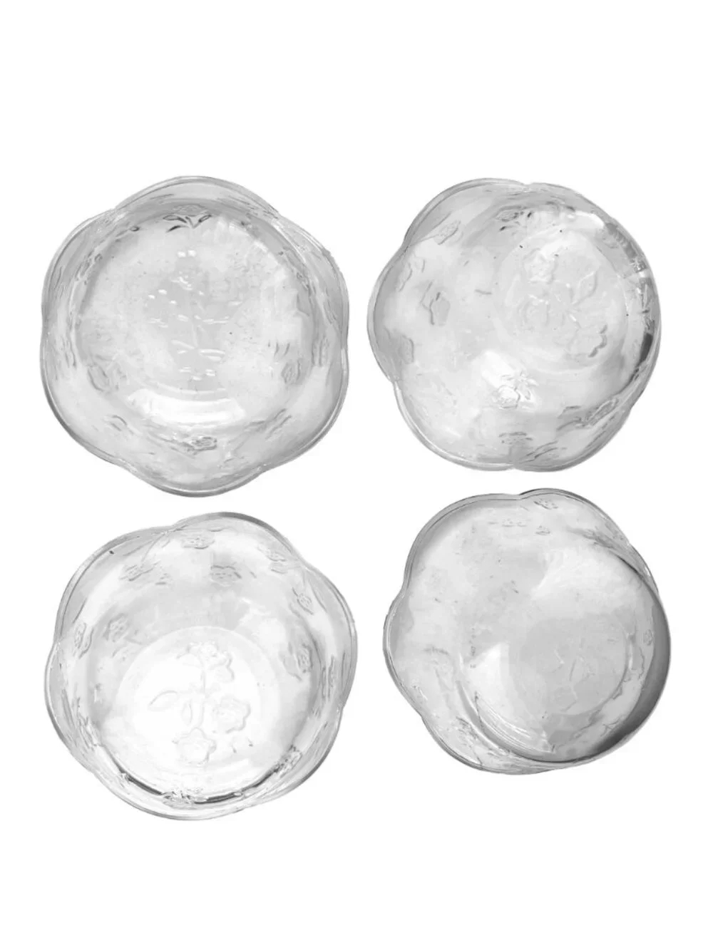 Vintage Anchor Hocking Savannah Clear Glass Cereal Bowls 6